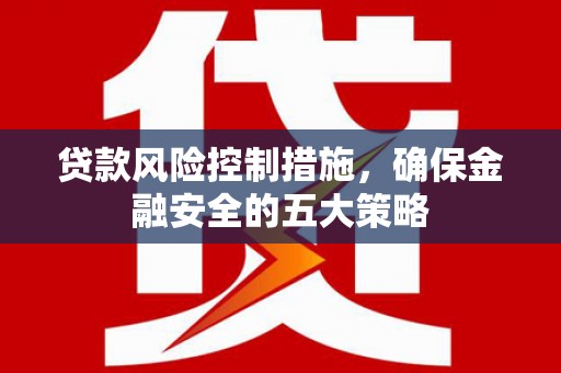 茶陵贷款风险控制措施，确保金融安全的五大策略