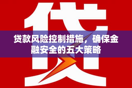 茶陵贷款风险控制措施，确保金融安全的五大策略