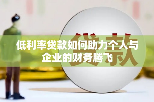 茶陵低利率贷款如何助力个人与企业的财务腾飞