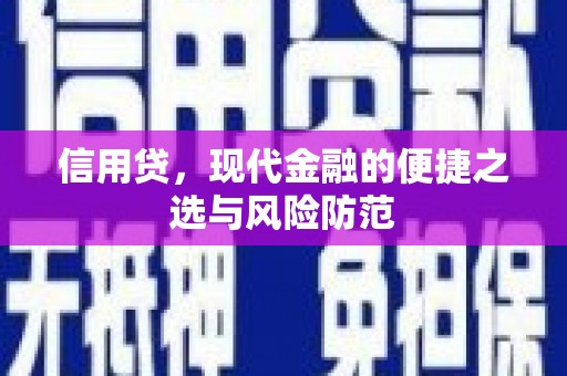 茶陵信用贷，现代金融的便捷之选与风险防范