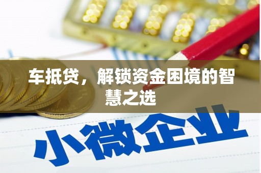 茶陵车抵贷，解锁资金困境的智慧之选