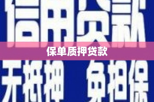 茶陵保单质押贷款