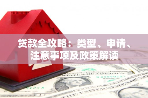 茶陵贷款全攻略：类型、申请、注意事项及政策解读